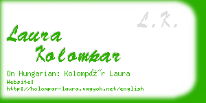 laura kolompar business card
